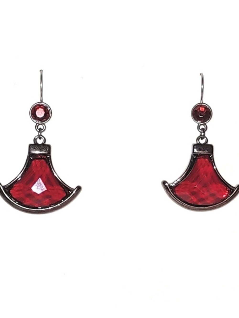Liz & Co Red Resin Pierced Earrings